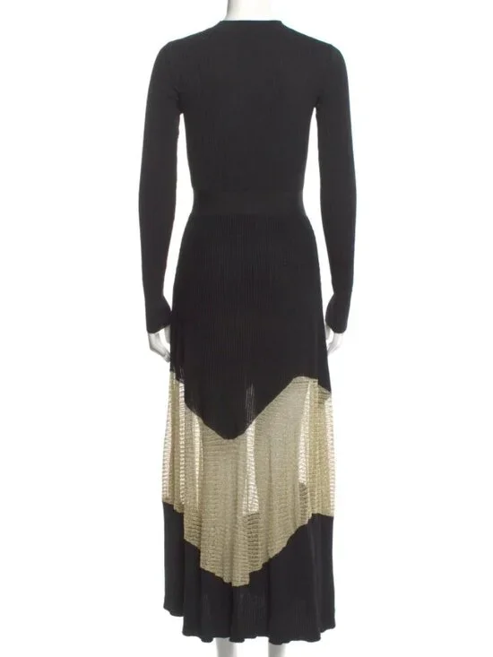 NWOT ULLA JOHNSON Roanne Knit Maxi Dress in Gold Noir P $790 - Picture 8 of 9
